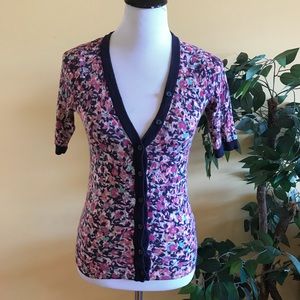 Anthropologie Pink and Black Cardigan